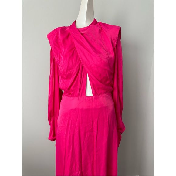 FARM RIO Draped Satin Maxi Dress Small $260 - Picture 5 of 9